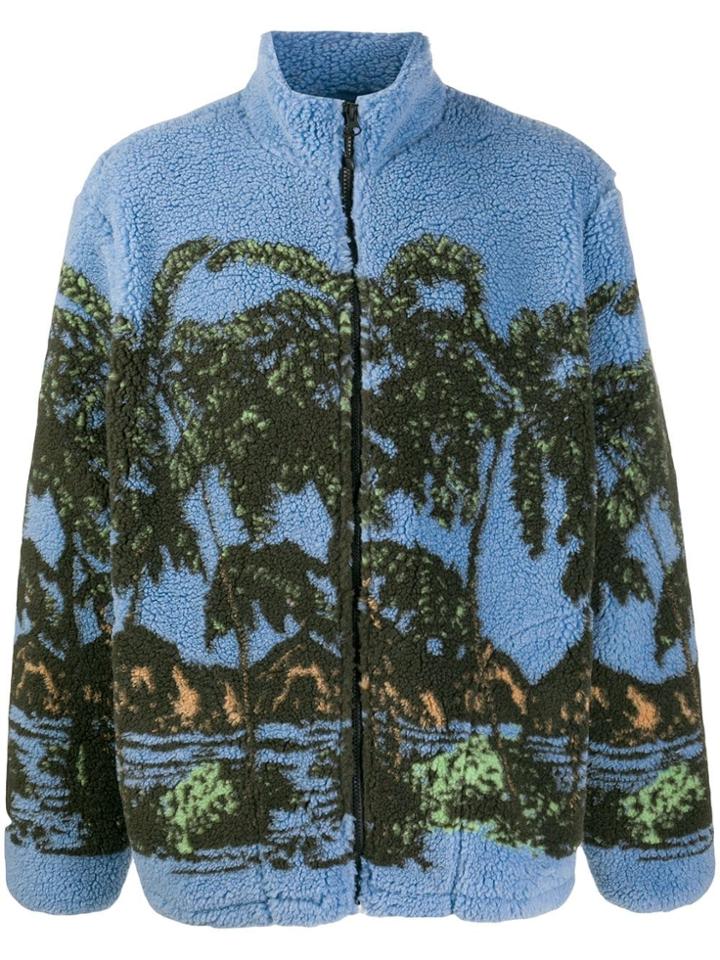 Stussy Zip-front Fleece Jacket - Blue