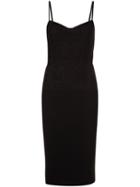 Victoria Beckham Lace Appliqué Bodycon Dress, Women's, Size: 4, Black, Triacetate/polyester
