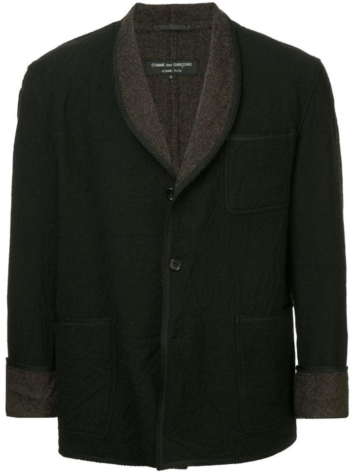 Comme Des Garçons Pre-owned Rope Trim No Collar Jacket - Black