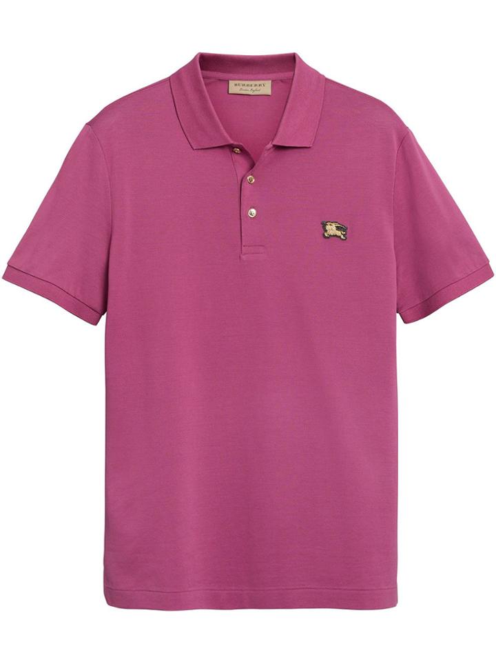 Burberry Piqué Polo Shirt - Pink & Purple