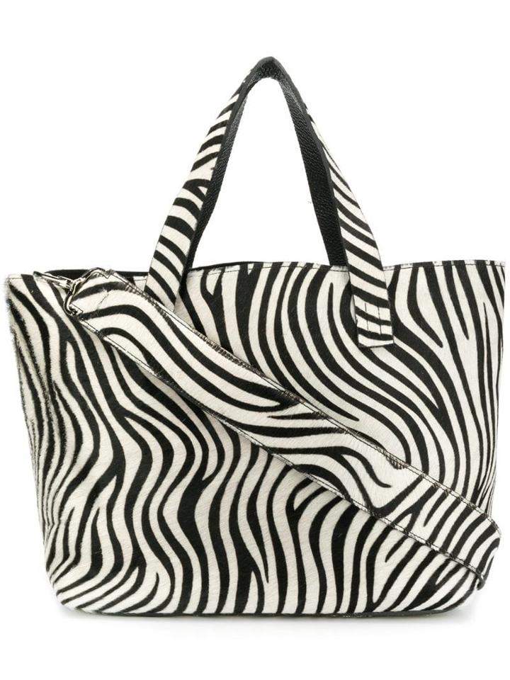 P.a.r.o.s.h. Zebra Tote Bag - Black