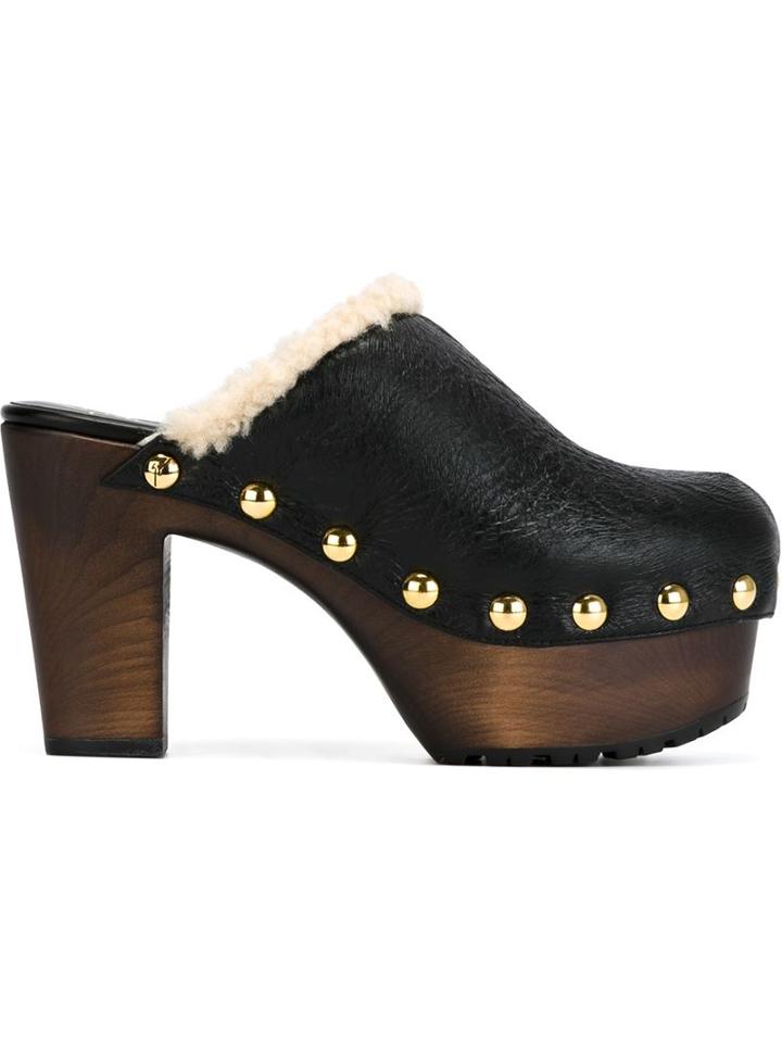 Giuseppe Zanotti Design Shearling Clogs