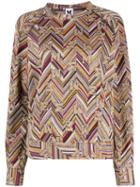 Missoni Glittered Chevron Jumper - Gold