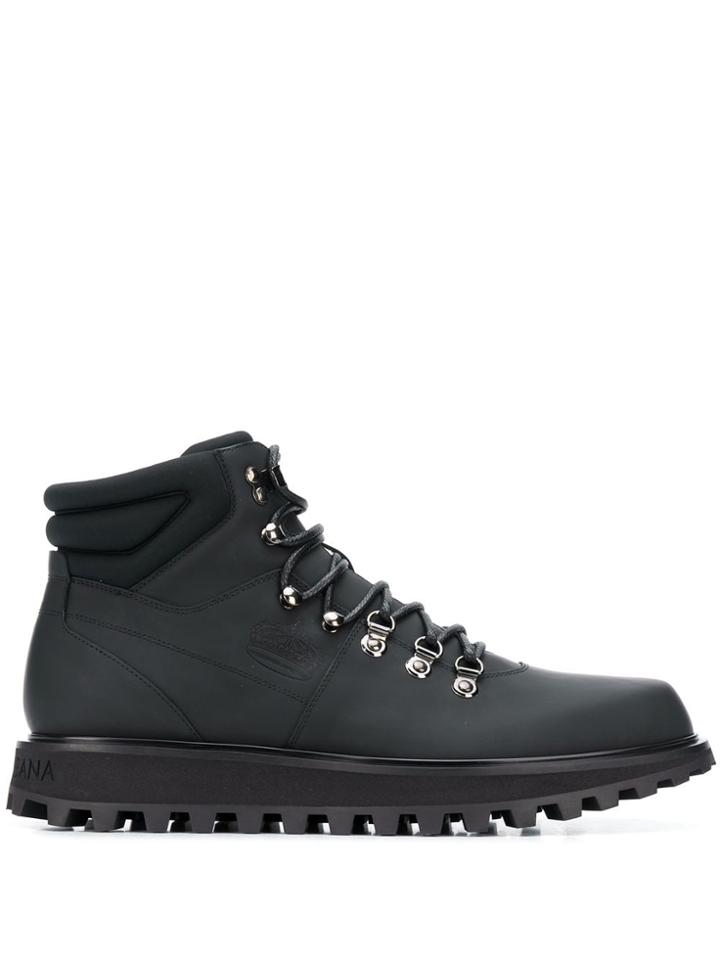 Dolce & Gabbana Vulcano Trekking Boots - Black