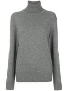 Joseph Cashmere Roll-neck Knitted Sweater - Grey