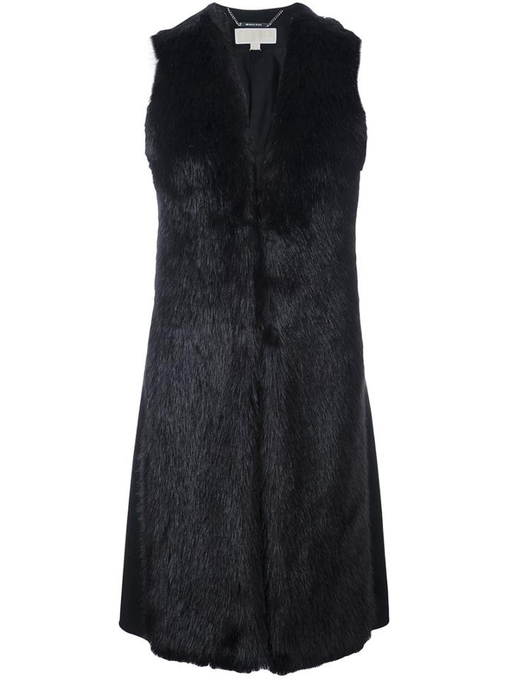 Michael Michael Kors Sleeveless Faux Fur Coat