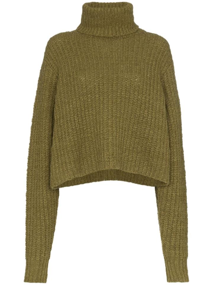 Simon Miller Cropped Turtleneck Jumper - Green