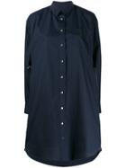 Sacai Extendable Zipped Shirt Dress - Blue