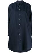 Sacai Extendable Zipped Shirt Dress - Blue