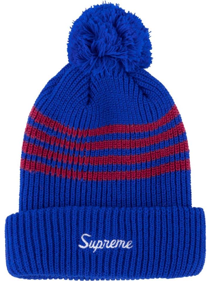Supreme Pom Pom Logo Beanie - Blue