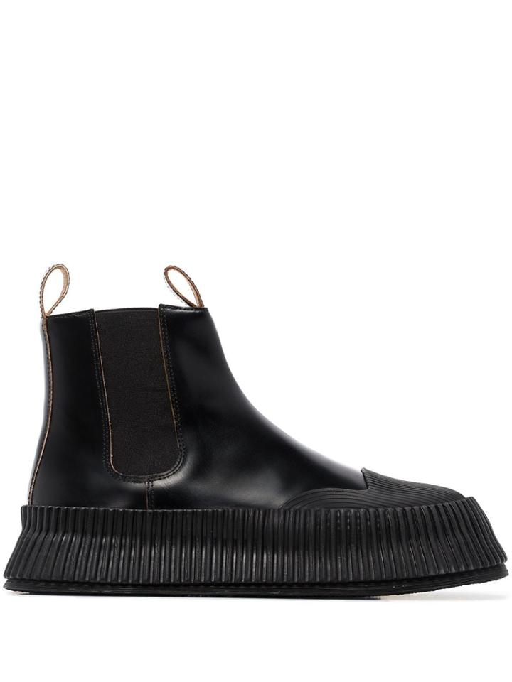Jil Sander Chelsea Ankle Boots - 101 - Black