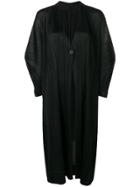 Pleats Please By Issey Miyake Oversized Pleated Coat - Black
