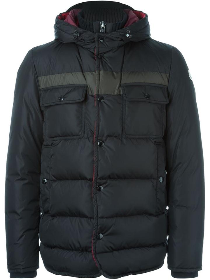 Moncler Hooded Padded Jacket, Men's, Size: 2, Black, Feather Down/polyamide
