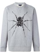 Lanvin Spider Print Sweatshirt, Men's, Size: Large, Grey, Cotton