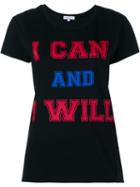 Natasha Zinko I Can And I Will T-shirt, Women's, Size: Xs, Black, Cotton