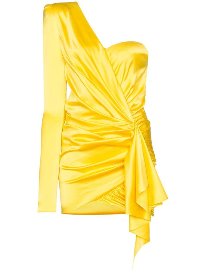 Alexandre Vauthier One-shoulder Draped Mini Dress - Yellow