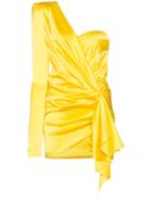 Alexandre Vauthier One-shoulder Draped Mini Dress - Yellow