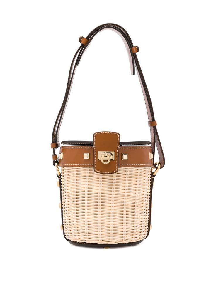 Salvatore Ferragamo Gancini Bucket Bag - Neutrals