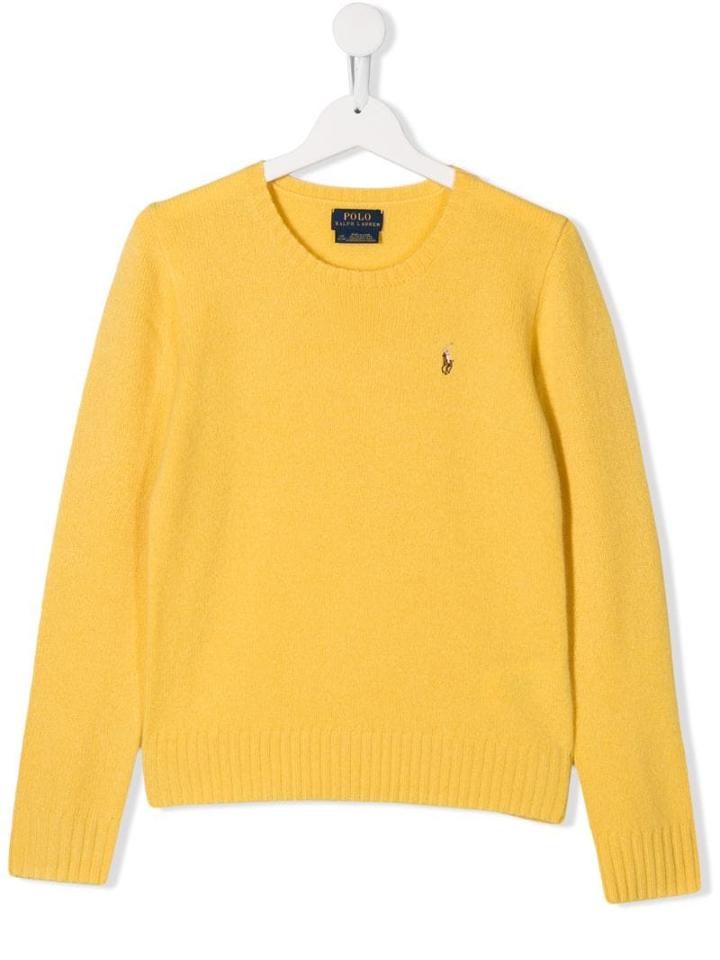 Ralph Lauren Kids Teen Logo Embroidered Sweater - Yellow