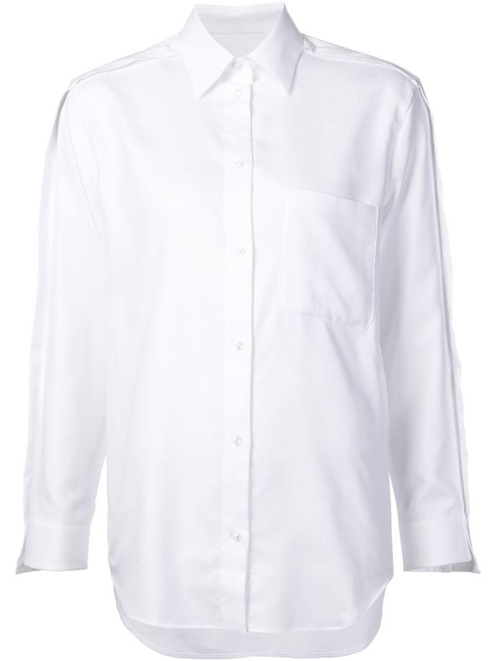 Maison Margiela Folded Seam Shirt, Women's, Size: 44, White, Cotton