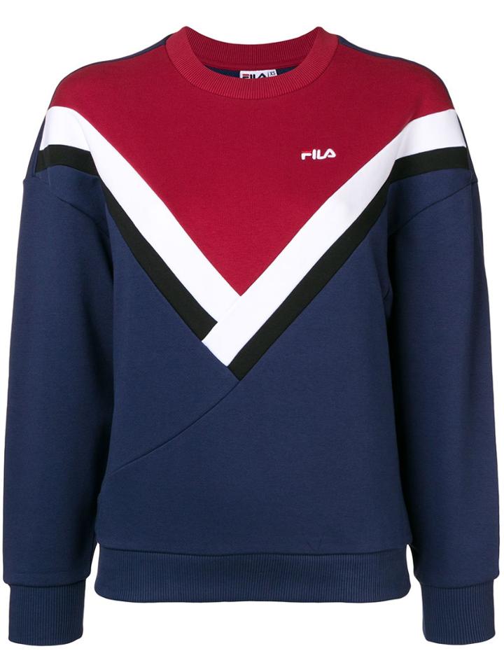 Fila Logo Colour Block Sweatshirt - Blue