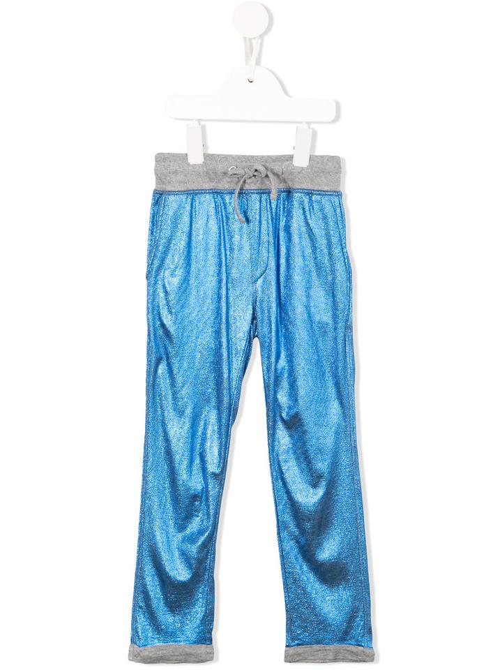 Anne Kurris - Glitter Trousers - Kids - Viscose - 6 Yrs, Blue