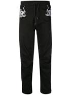 Maharishi Dragon Embroidered Track Pants - Black