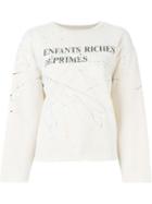 Enfants Riches Deprimes Logo Print Sweatshirt, Women's, Size: M, Nude/neutrals, Cotton