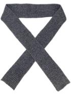 Marni Ribbed Knit Scarf, Men's, Grey, Cashmere/virgin Wool