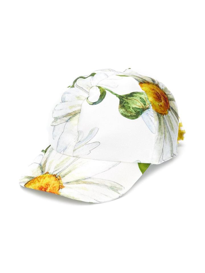 Monnalisa Floral Print Cap - White
