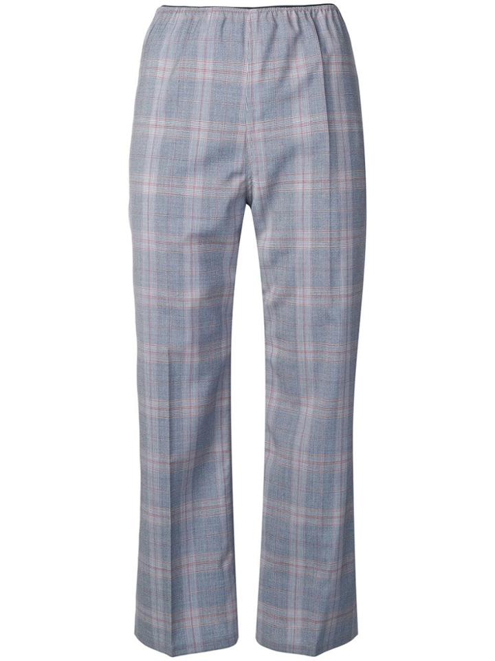 Sofie D'hoore Plaid Cropped Trousers - Blue