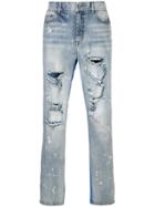 Mostly Heard Rarely Seen Half And Half Panelled Jeans - Blue