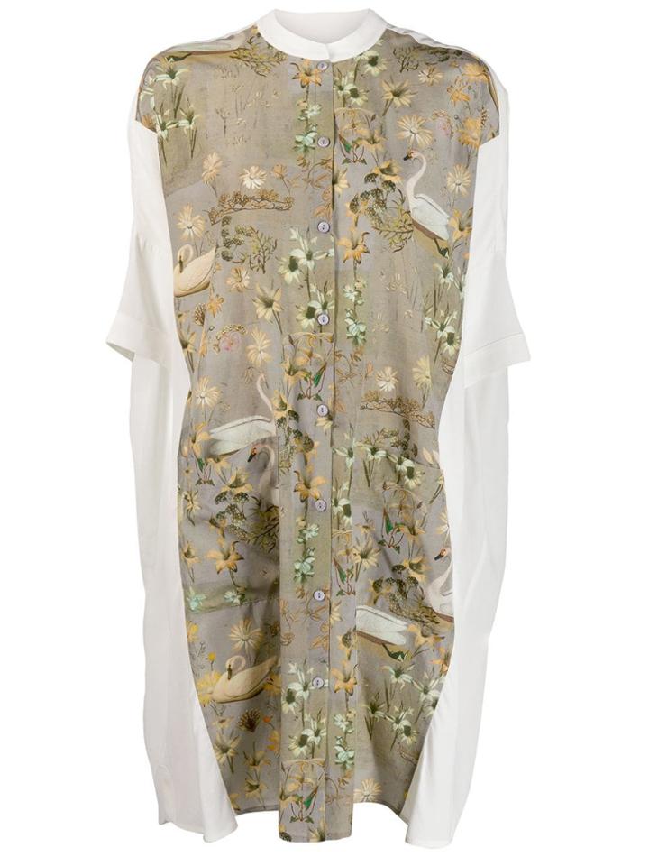 Ailanto Swan Scene Panel Dress - Grey