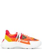 Love Moschino Panelled Sneakers - Orange