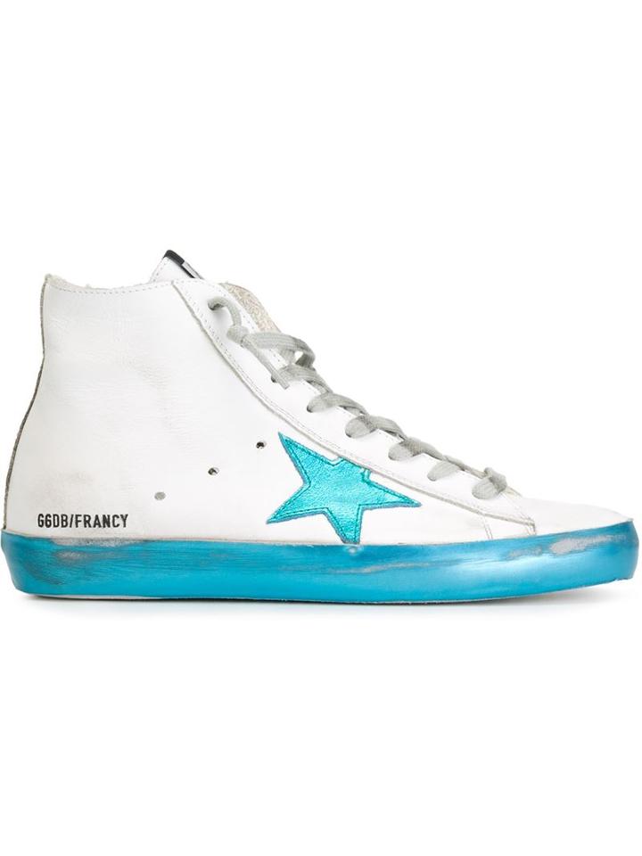 Golden Goose Deluxe Brand Francy Hi-top Sneakers, Women's, Size: 40, White, Leather/rubber