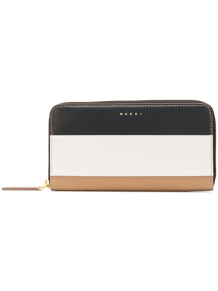 Marni Striped Logo Wallet - Multicolour
