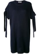 Jil Sander - Sleeve Detail Dress - Women - Cashmere - 42, Blue, Cashmere