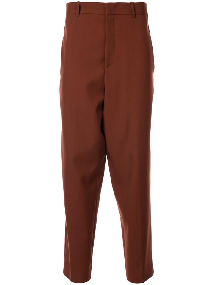 Jil Sander Drop-crotch Straight Trousers - Brown