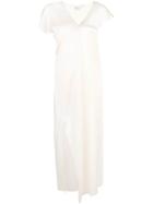 Rosetta Getty Long Drape Slit Dress - White
