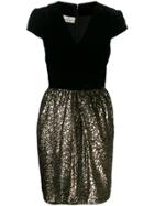 Valentino Pre-owned 1980s Lurex Detailing Shortsleeved Dress - Black