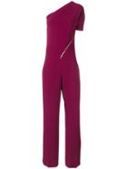 Stella Mccartney 'elisa' Cady One-shoulder Jumpsuit - Pink & Purple