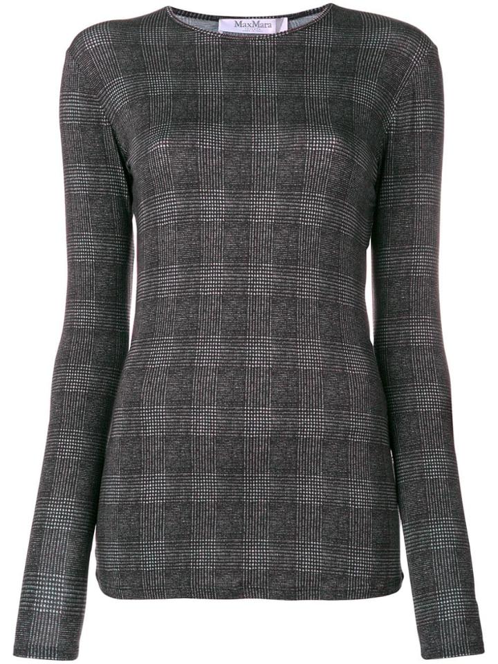 Max Mara Checked Jumper - Black