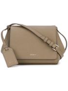 Dkny - Foldover Crossbody Bag - Women - Leather - One Size, Nude/neutrals, Leather