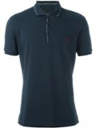 Fay Embroidered Logo Polo Shirt, Men's, Size: S, Blue, Cotton/spandex/elastane
