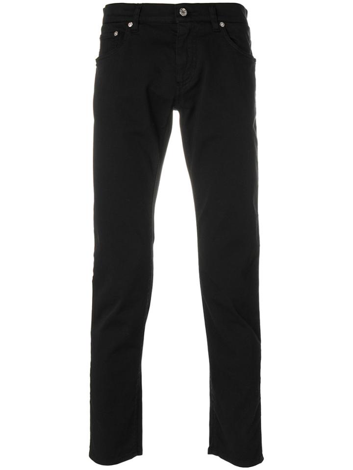 Dolce & Gabbana Logo Embellished Jeans - Black