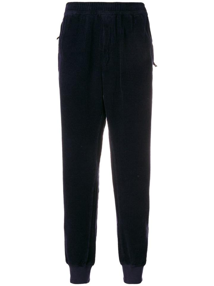 Stone Island Tapered Corduroy Trousers - Blue