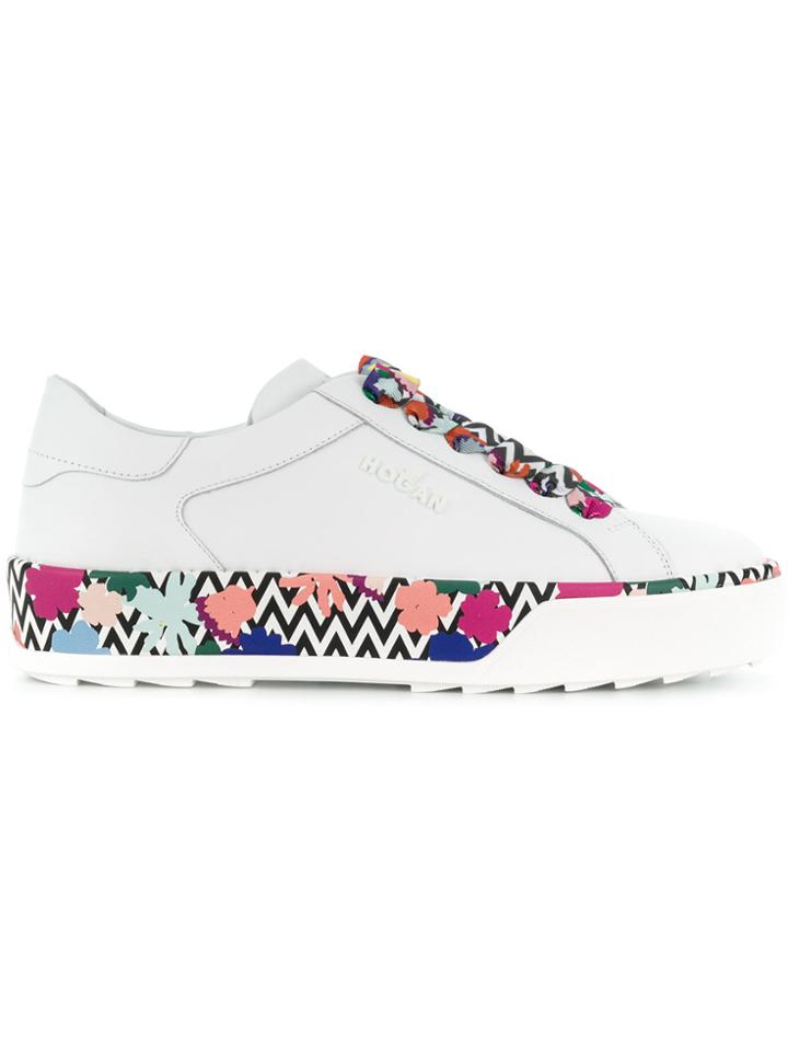 Hogan Chunky Printed Sole Sneakers - White