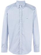 Etro Button-down Tonal Print Shirt, Men's, Size: 39, Blue, Cotton