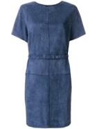 Desa Collection Suede Shift Dress - Blue