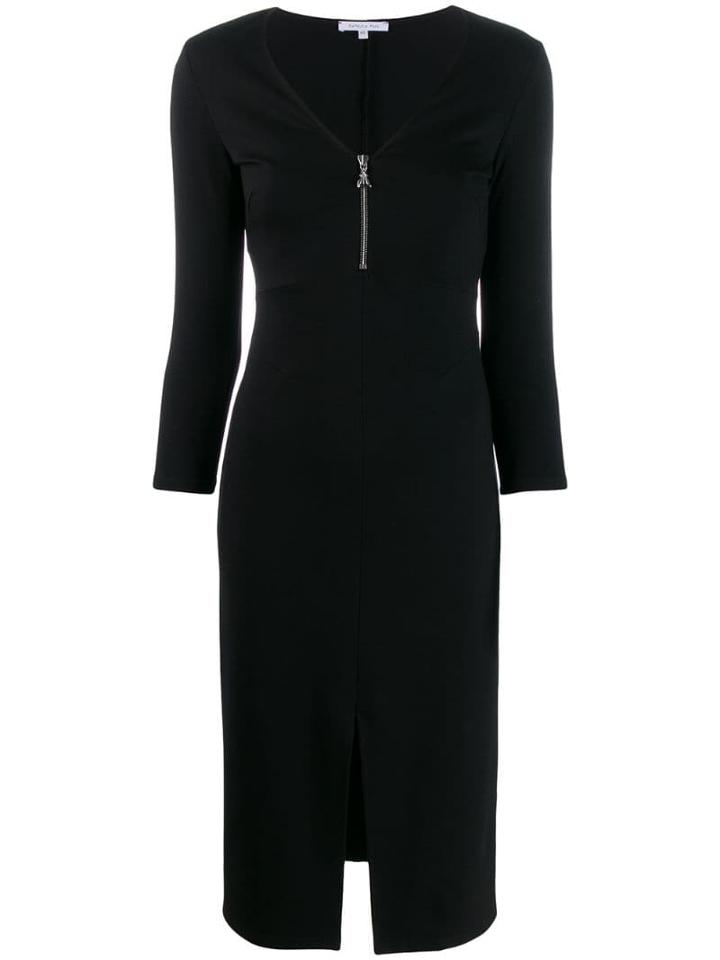 Patrizia Pepe V-neck Zipper Dress - Black